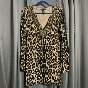 INC animal print tunic